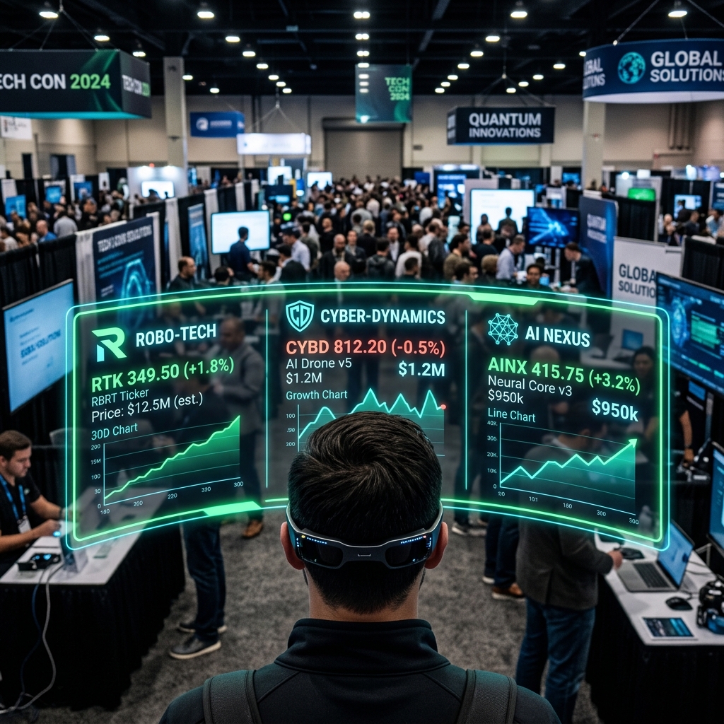 Investor at tech trade show